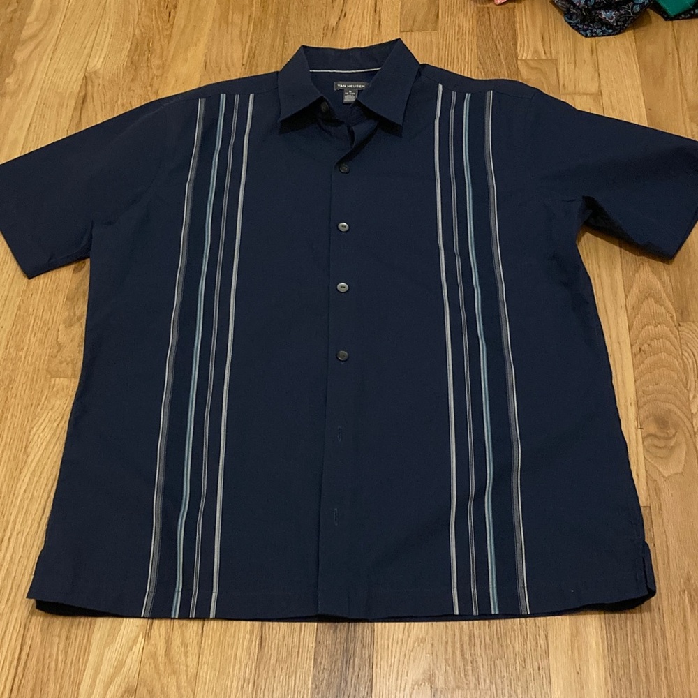 Men's Navy Button-Up Shirt